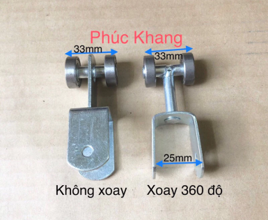 1 cái Bánh xe mái bạt xếp - U 2 phân - máng 4 phân