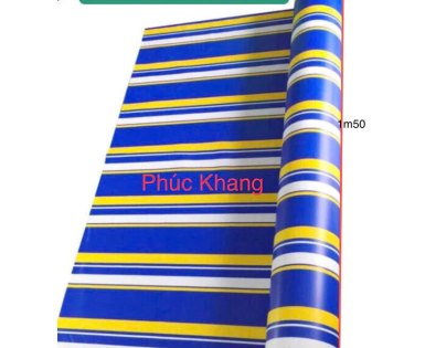 Bạt mái hiên nhựa PVC 2 mặt sọc khổ rộng 1m50 loại dày, dẻo, giúp che nắng mưa siêu bền, không thấm