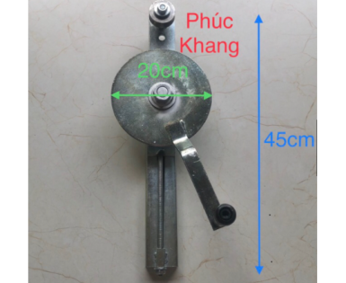 Tay quay mái bạt xếp - mái hiên - mái trượt puly 20cm và 15cm. Có tăng cáp