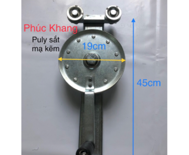 Tay quay mái bạt xếp - mái hiên - mái trượt puly 20 cm, 19cm, 15cm có tăng cáp