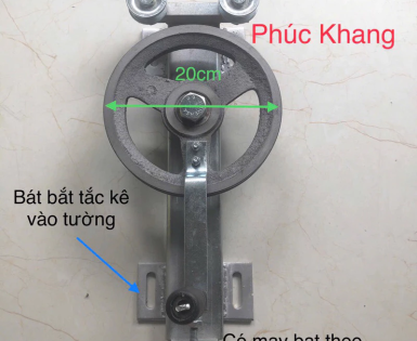 Tay quay mái bạt xếp - Mái hiên - Mái trượt có tăng cáp - Loại có bát
