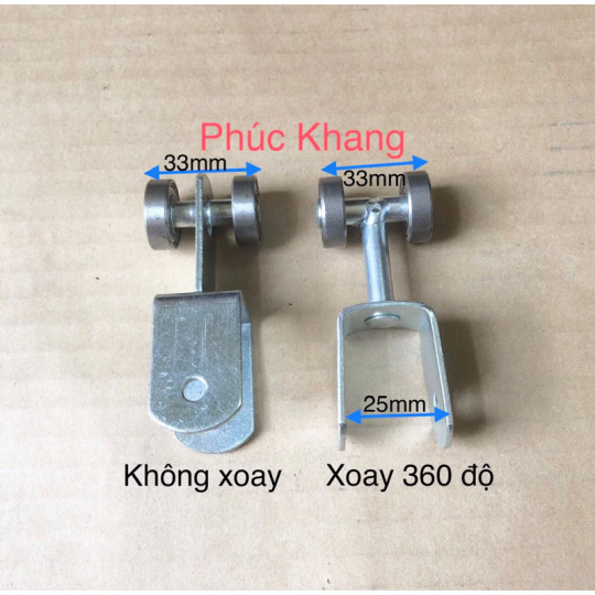 1 cái Bánh xe mái bạt xếp - U 2 phân - máng 4 phân