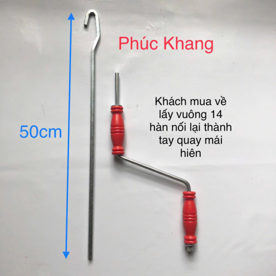 Bộ phụ kiện móc và tay quay để làm tay quay mái hiên di động