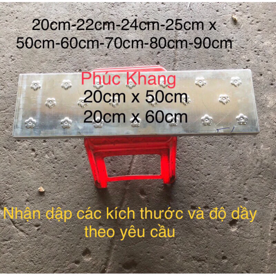 Mâm cầu thang sắt - Mâm cầu thang tôn sắt dập dày 1.4 li