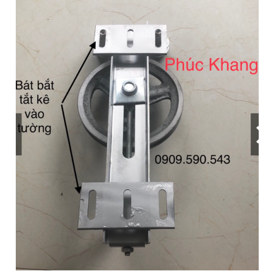 Tay quay mái bạt xếp - Mái hiên - Mái trượt có tăng cáp - Loại có bát gắn tường