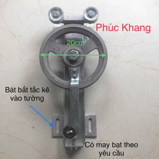 Tay quay mái bạt xếp - Mái hiên - Mái trượt có tăng cáp - Loại có bát